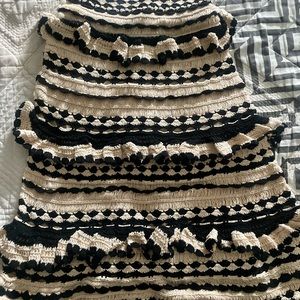 NWT ZIMMERMANN Anneke Crochet Midi Skirt 0P